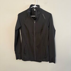 Under Armour Women’s Small Dark Grey Full Zip Track Jacket Sporty Running Gym